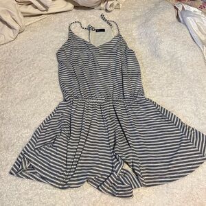 GAP Navy and White Striped Romper